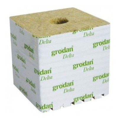 GRODAN 150x150x142mm, pěstební rockwool kostka s dírou 40x40 mm, box 48ks