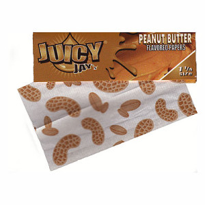 Juicy Jay's ochucené krátké papírky, Peanut butter, 32ks/bal.