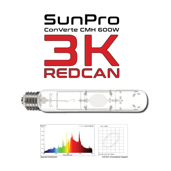 Výbojka SunPro ConVerte CMH 600W/E40/3K -RedCan