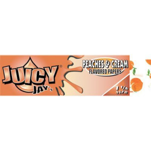 Juicy Jay's ochucené krátké papírky, Peaches and cream, 32 ks v balení