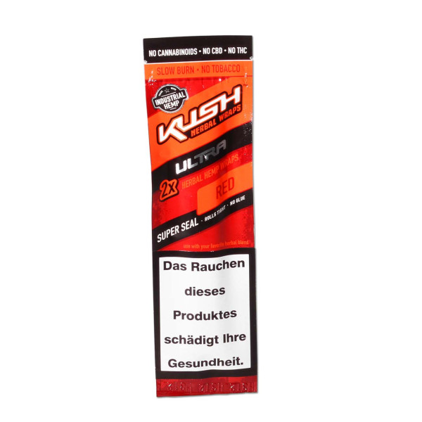 Kush Herbal Hemp Blunt Wraps Ultra Red, 2 ks | box 25 ks