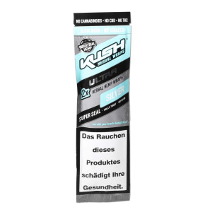 Kush Herbal Hemp Blunt Wraps Ultra Silver 2 ks