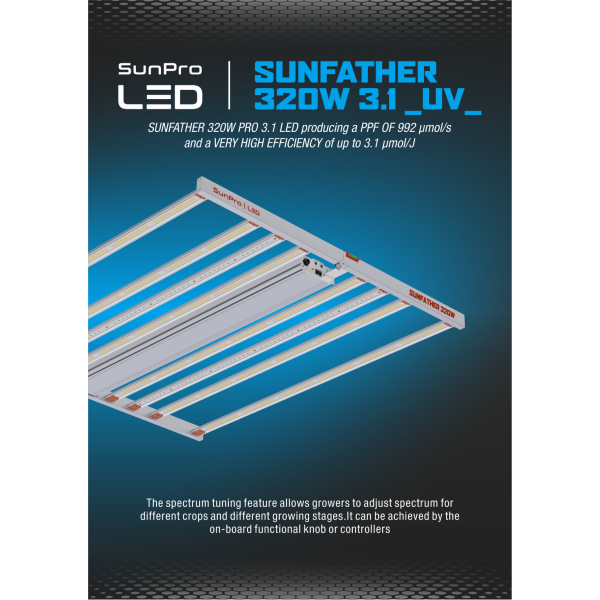 SunPro SUNFATHER 320W -3.1 UV- LED