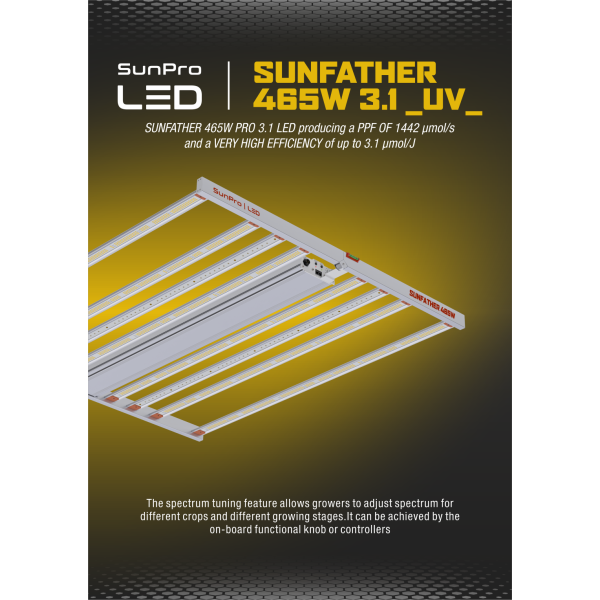 SunPro SUNFATHER 465W -3.1 UV- LED