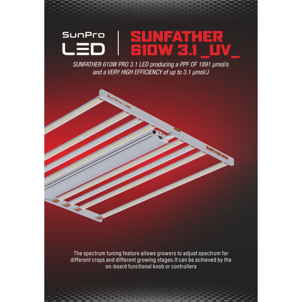 SunPro SUNFATHER 610W -3.1 UV- LED