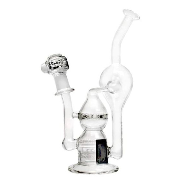 Skleněný bong Pure Glass Infinity Turbine Inline Black, 1 ks