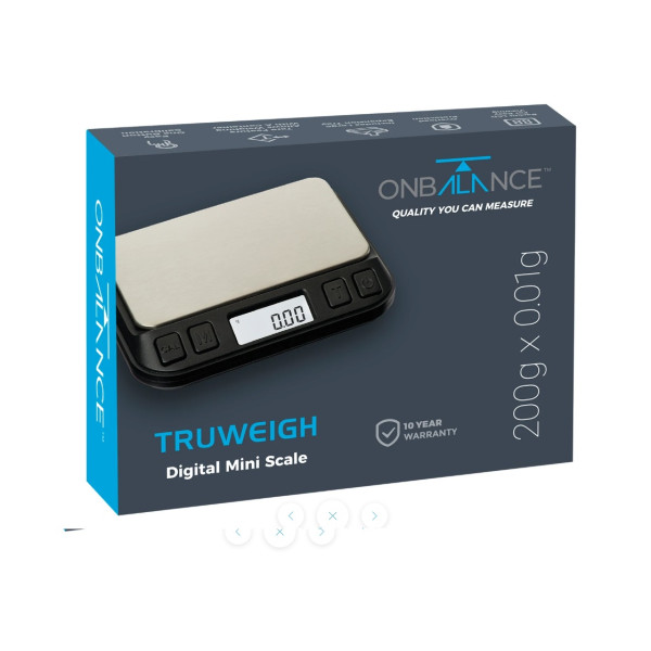 Váha On Balance Truweigh Miniscale, 200g/0,01g, černá