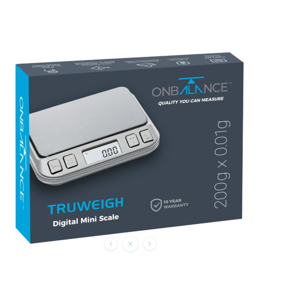 Váha On Balance Truweigh Miniscale, 200g/0,01g, stříbrná