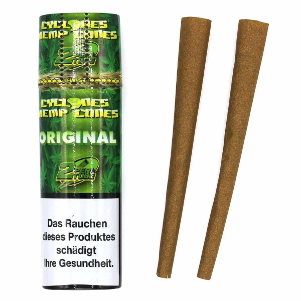 Dutinky Cyclones Hemp Blunt Cones, original, 2 ks
