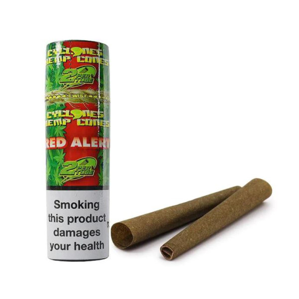 Dutinky Cyclones Hemp Blunt Cones, red alert, 2 ks
