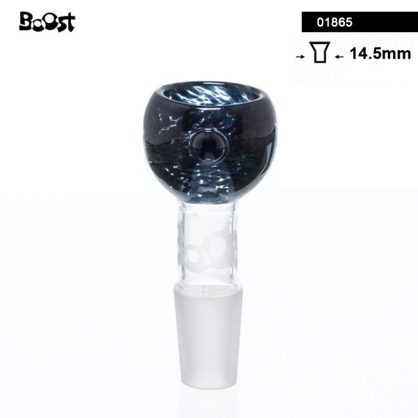 Skleněný kotlík k bongu Boost, 14,5 mm, černý, 1 ks