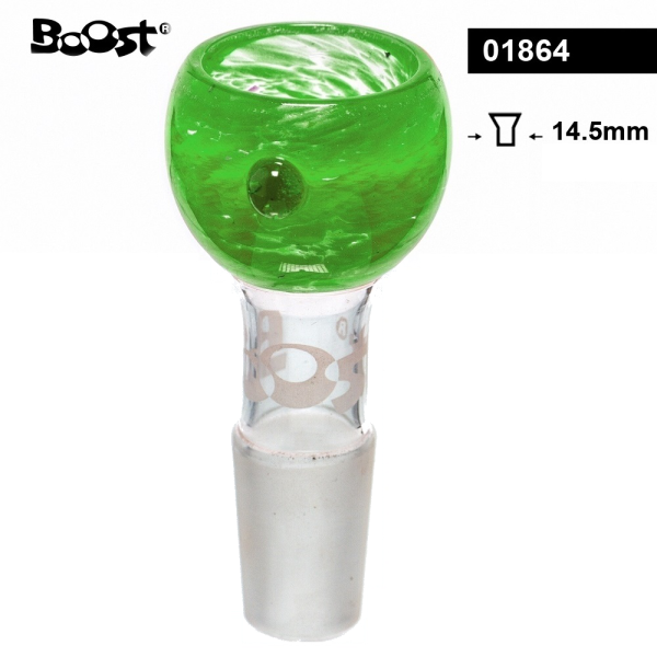 Skleněný kotlík k bongu Boost, 14,5 mm, zelený, 1 ks