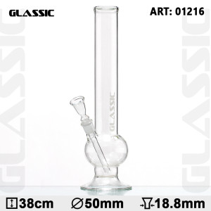 Skleněný bong Glassic Bubble průhledný, 38cm