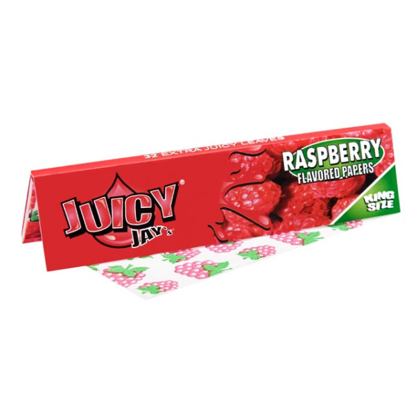 Papírky JUICY JAY'S King Size, Malina, 32ks v balení