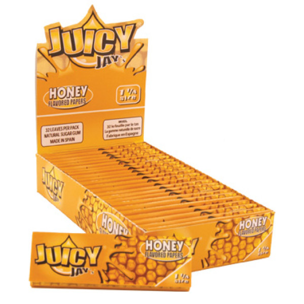 Juicy Jay's ochucené krátké papírky, Honey, 32ks v balení | box 24ks