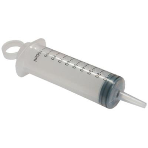 Vyplachová stříkačka černá se stupnicí, 100ml