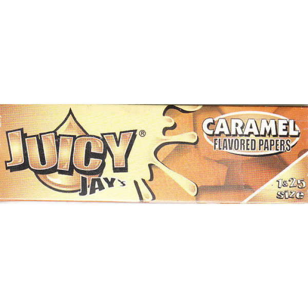 Juicy Jay's ochucené krátké papírky, Karamel, 32ks/bal.