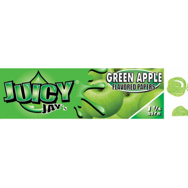 Juicy Jay's ochucené krátké papírky, Zelené jablko, 32ks/bal.
