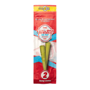 Twisted Hemp Cone, Blue Raspberry Cherry, 2 ks v balení