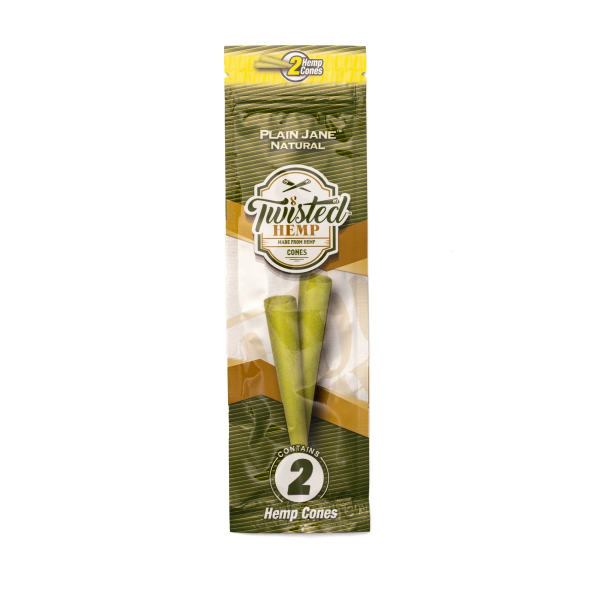 Twisted Hemp Cone, Plain Jane, 2 ks v balení