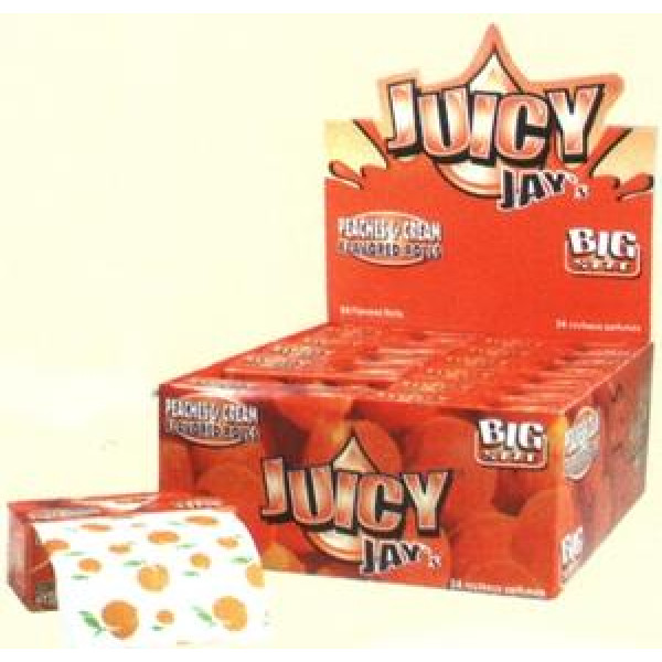 Papírky Juicy Jay's Rolls, Broskev, 5m v balení | box 24ks