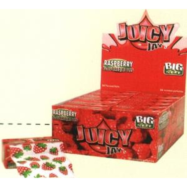 Papírky Juicy Jay's Rolls, Malina, 5m v balen | box 24ks