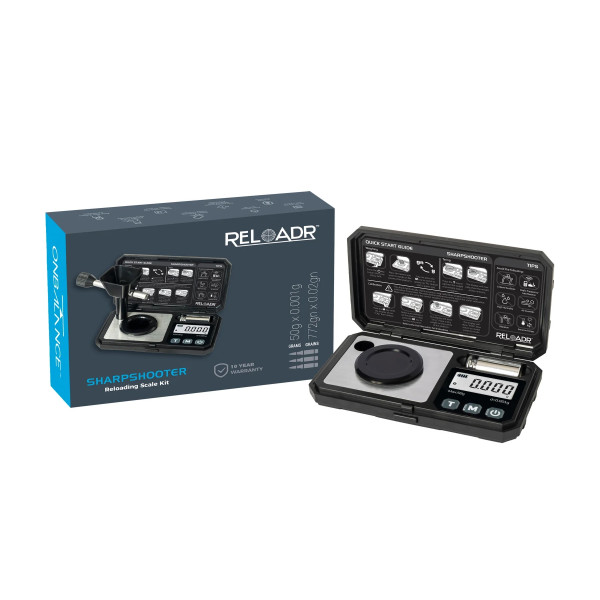 Sada s váhou On Balance Reloadr Sharpshooter scale kit, 50g/0,001g, černá