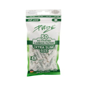 PURIZE® uhlíkové filtry - XTRA Slim Size, sáček 50 ks, bílá