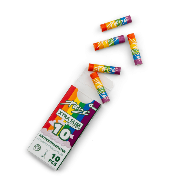 PURIZE® uhlíkové filtry - XTRA Slim Size, krabička 10 ks, duhová | box 20 ks
