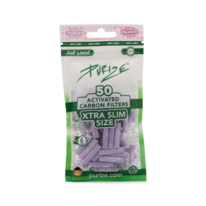 PURIZE® uhlíkové filtry - XTRA Slim Size, sáček 50 ks, fialová