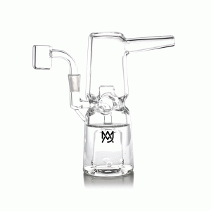 Skleněný minibong MJ Arsenal Turret Dab Rig, čirý