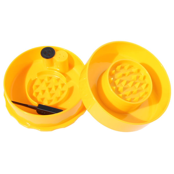 TightVac GrinderVac, podtlaková 60 ml přenoska s drtičkou, žlutá