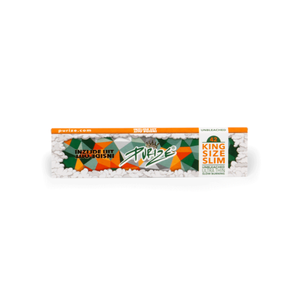 PURIZE® papírky King Size Slim - Inside out, 42 ks v balení, nebělené