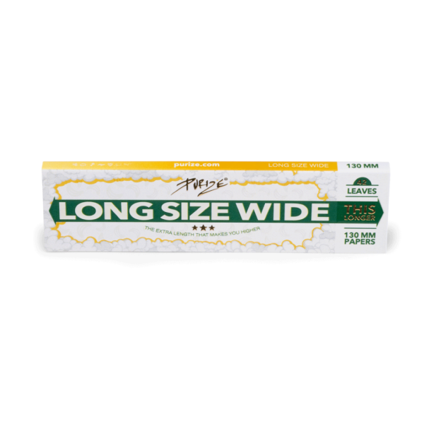 PURIZE® papírky Long Size Wide, 42 ks v balení, nebělené | box 40 ks