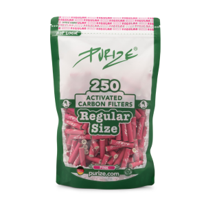 PURIZE® uhlíkové filtry - Regular Size, sáček 250 ks, růžová