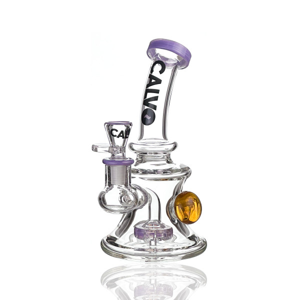 Skleněný rig CALVO Dragon Ball, fialový, 19 cm, zábrus 14 mm