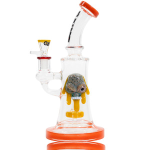 Skleněný rig CALVO Mad Face, 25 cm, zábrus 14 mm