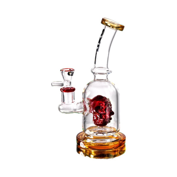 Skleněný rig CALVO Space Opera, jantarový, 22 cm, zábrus 14 mm