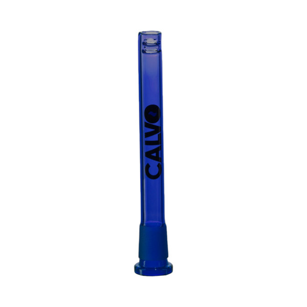 CALVO prémiový skleněný adapter, průsvitný modrý, 14 cm, zábrus 14 mm