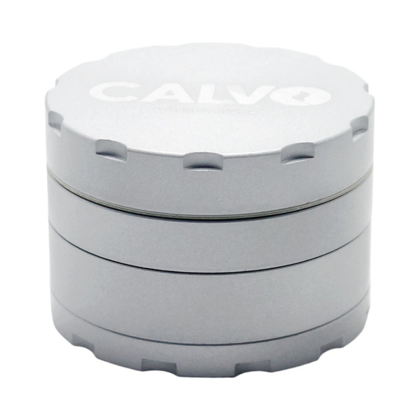 Čtyřdílná keramická drtička CALVO Ceramic Grinder, stříbrná, 63 mm