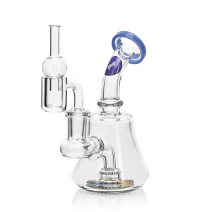 CALVO Dab Rig Wax Set, nefritová modrá, 13 cm, zábrus 14 mm