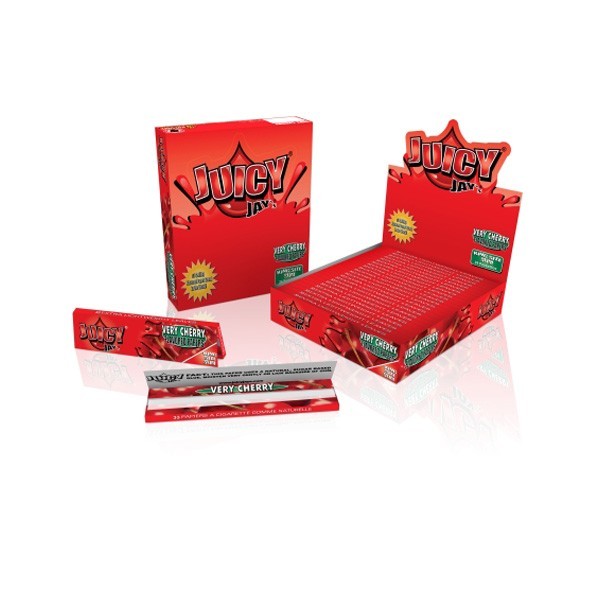 Papírky JUICY JAY'S King Size, Třešeň, 32ks v balení | box 24ks