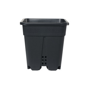 TEKU Super Vega Black čtyřhranný květináč, 30,5x30,5x30,5cm, objem 16L
