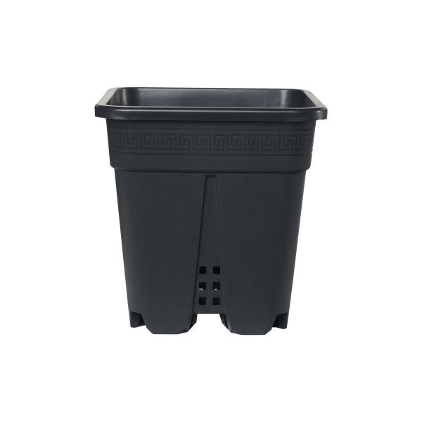 TEKU Super Vega Black čtyřhranný květináč, 30,5x30,5x30,5cm, objem 16L