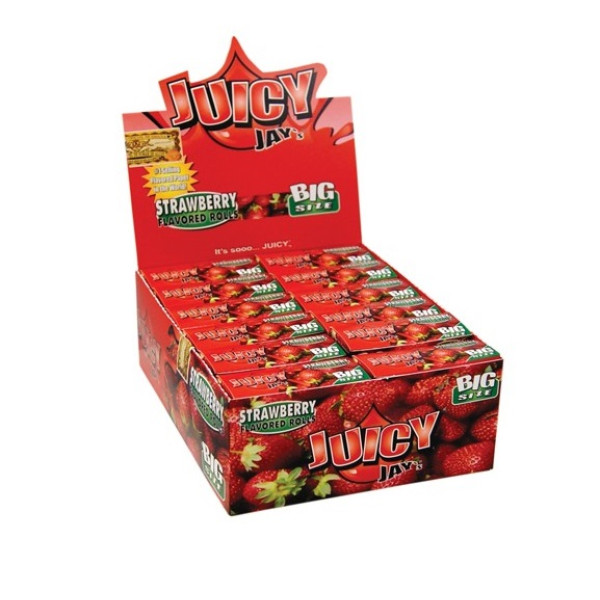 Papírky Juicy Jay's Rolls, Jahoda, 5m v balení | box 24ks