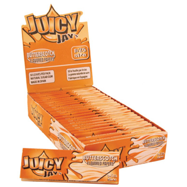 Juicy Jay's ochucené krátké papírky, Butterscotch, 32ks v balení | box 24ks