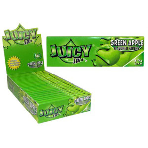 Juicy Jay's ochucené krátké papírky, Zelené jablko, 32ks v balení | box 24ks