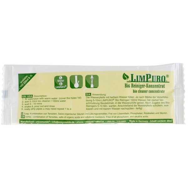 LIMPURO® čistič bongů a dýmek Bong Cleaner Concentrate, 20 ml