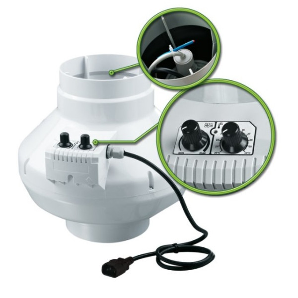 Ventilátor s termostatem VK/DALAP 125 U, 355m3/h