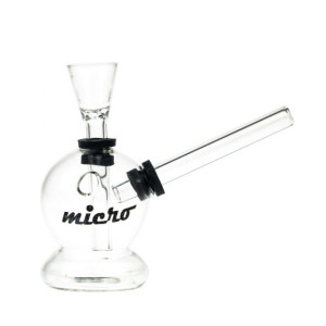 Skleněný bong Micro, 10cm, průhledný